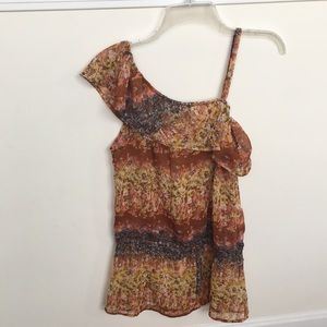 American Rag asymmetrical sheer top